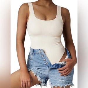 🌸 Amazon 🌸 nude ribbed bodysuit